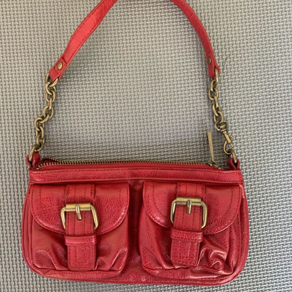 Red vintage express shoulder bag!!